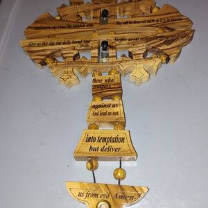 Wooden Lord's Prayer Wall Hanging Decor